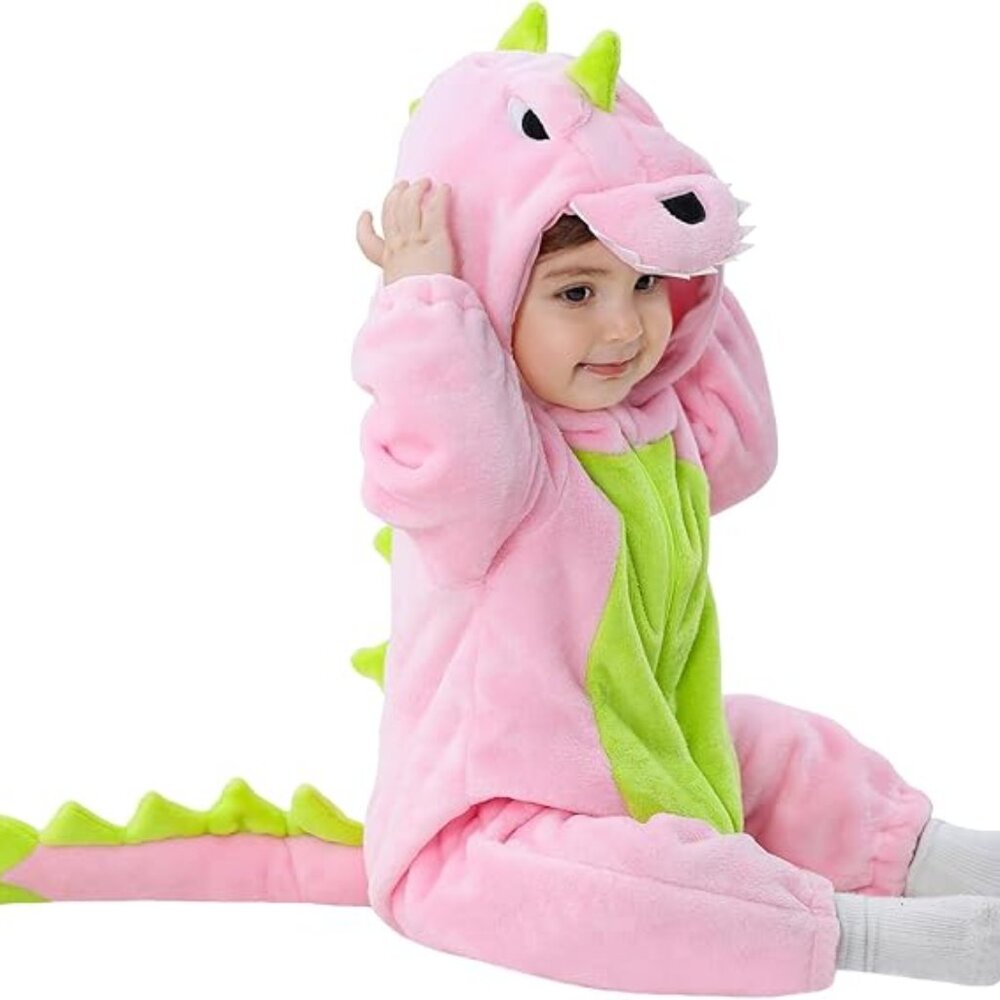18-24 Months Pink Dinosaur Costume Toddler Girls Animal Dress Up Baby Halloween